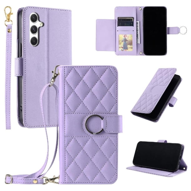 Funda tipo billetera FOXDOCK para Samsung Galaxy A35 5G – Tapa abatible con correa para mujer