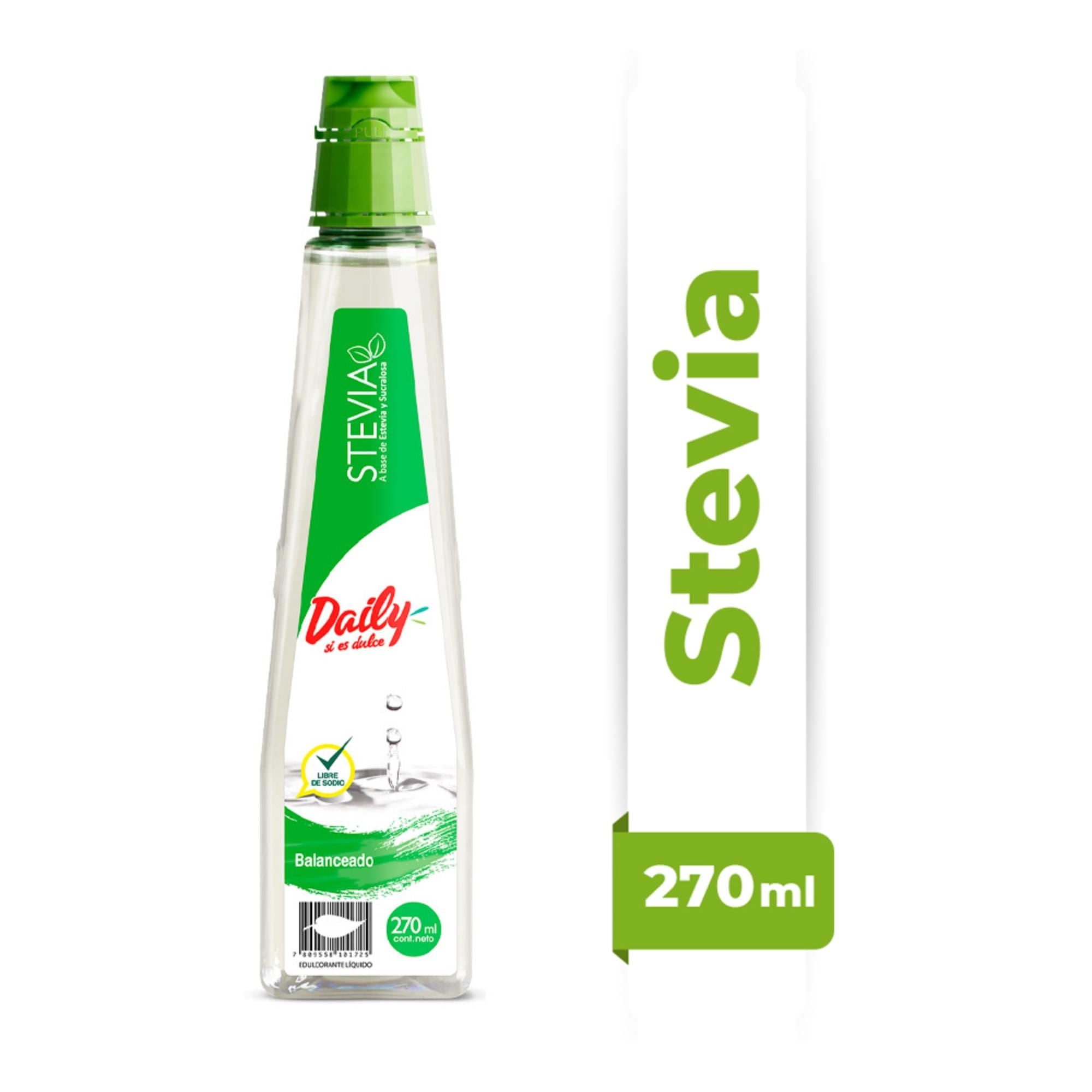 Endulzante Líquido Stevia Botella 270 ml Daily