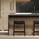 thumbnail image 2 of Taburete de bar New Ridge Home Goods Julian Wood con asiento de sillín, 2 of 6