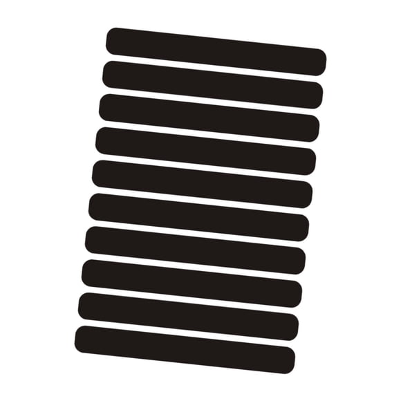 Adhesivo Reflectante Genérico Multiusos Negro Para Casco De Moto O Coche, Longitud 8 Cm