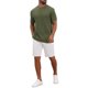 thumbnail image 2 of INSPIRE CHIC Camiseta de Hombre con Textura de Gofre de Manga Corta Cuello Redondo Sólido Casual de Punto XL Verde Oliva, 2 of 6