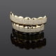 thumbnail image 4 of Grillz de hip hop con 4 filas de 8 dientes superiores y 3 filas de 8 dientes inferiores, chapado en oro de 14 quilates con circonita cúbica helada y diamantes para hombres y mujeres., 4 of 6