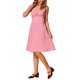 thumbnail image 4 of Vestido de Gingham sin Mangas para Mujer INSPIRE CHIC Vestido Midi Flowy de Cuadros Vintage con Fruncido en Línea A Rojo L, 4 of 6