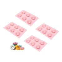 Genérico - Pack X4 Moldes Silicona Moldes De Silicona Donuts Mini Dona