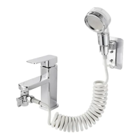 Genérico - Cabezal Ducha Externo Lavamanos Grifo Monomando Filtro Baños Plateado