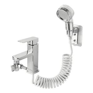 Genérico - Cabezal Ducha Externo Lavamanos Grifo Monomando Filtro Baños Plateado