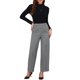 thumbnail image 2 of Pantalones de trabajo INSPIRE CHIC para mujeres, cintura elástica, rectos, casuales de oficina, largos, con bolsillos, XS, negro, 2 of 6