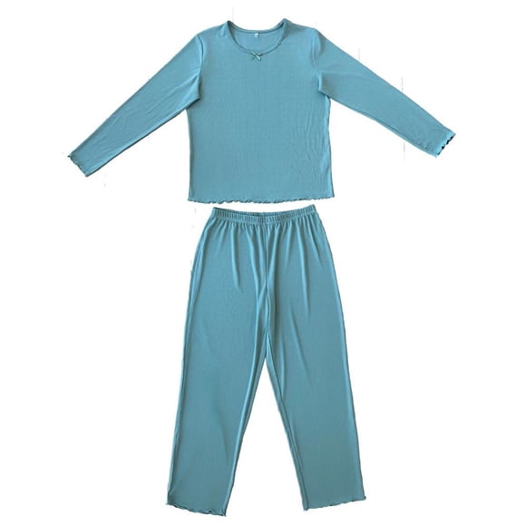 Pijama Mujer Manga Larga Cozy Verde Agua Talla M