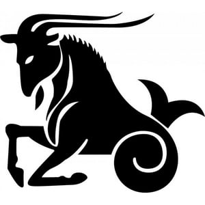 Rienda Libre Graphics - Decomural Capricorn Star Sign Goat Zodiac Ws-17229