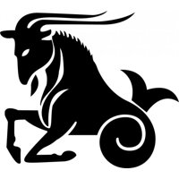 Rienda Libre Graphics - Decomural Capricorn Star Sign Goat Zodiac Ws-17229