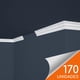 thumbnail image 1 of Cornisa E17 30 x 19mm x 2mt xPS Caja 170 unidades, 1 of 3