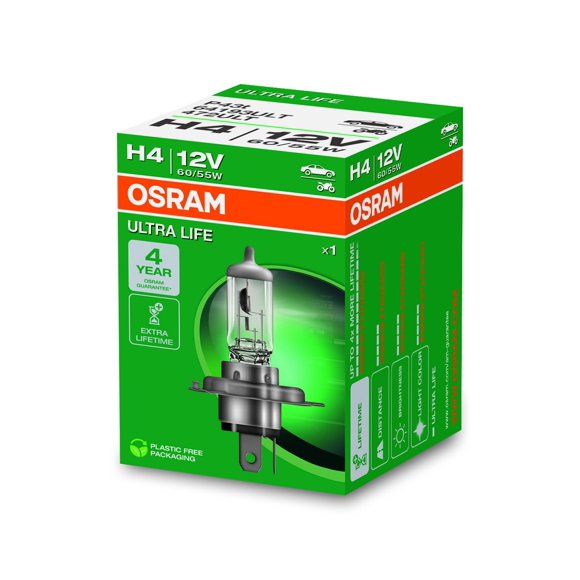 Faro OSRAM ULTRA LIFE H4 12V 60W para Auto de Pasajeros