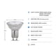 thumbnail image 2 of Bombilla LED reflectora Feit Electric MR16, 5 W, GU10, paquete de 3, 2 of 9