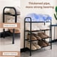 thumbnail image 5 of Estante para zapatos Gonfoam de 4 niveles, metal expandible, negro, 5 of 7