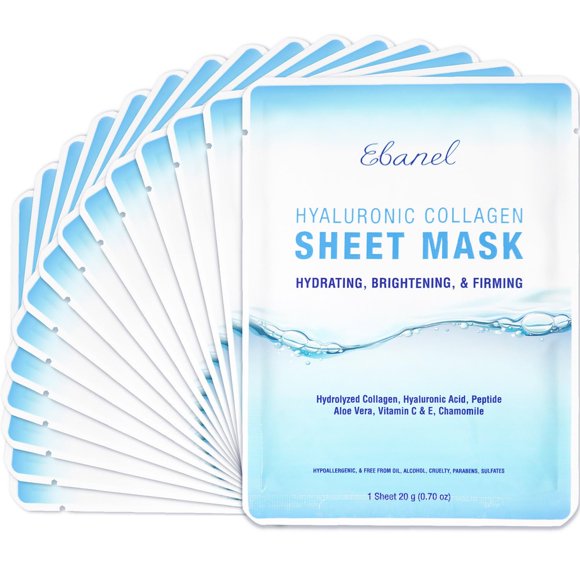 Mascarillas faciales Ebanel con péptido de colágeno hidratante x15 con vitamina C