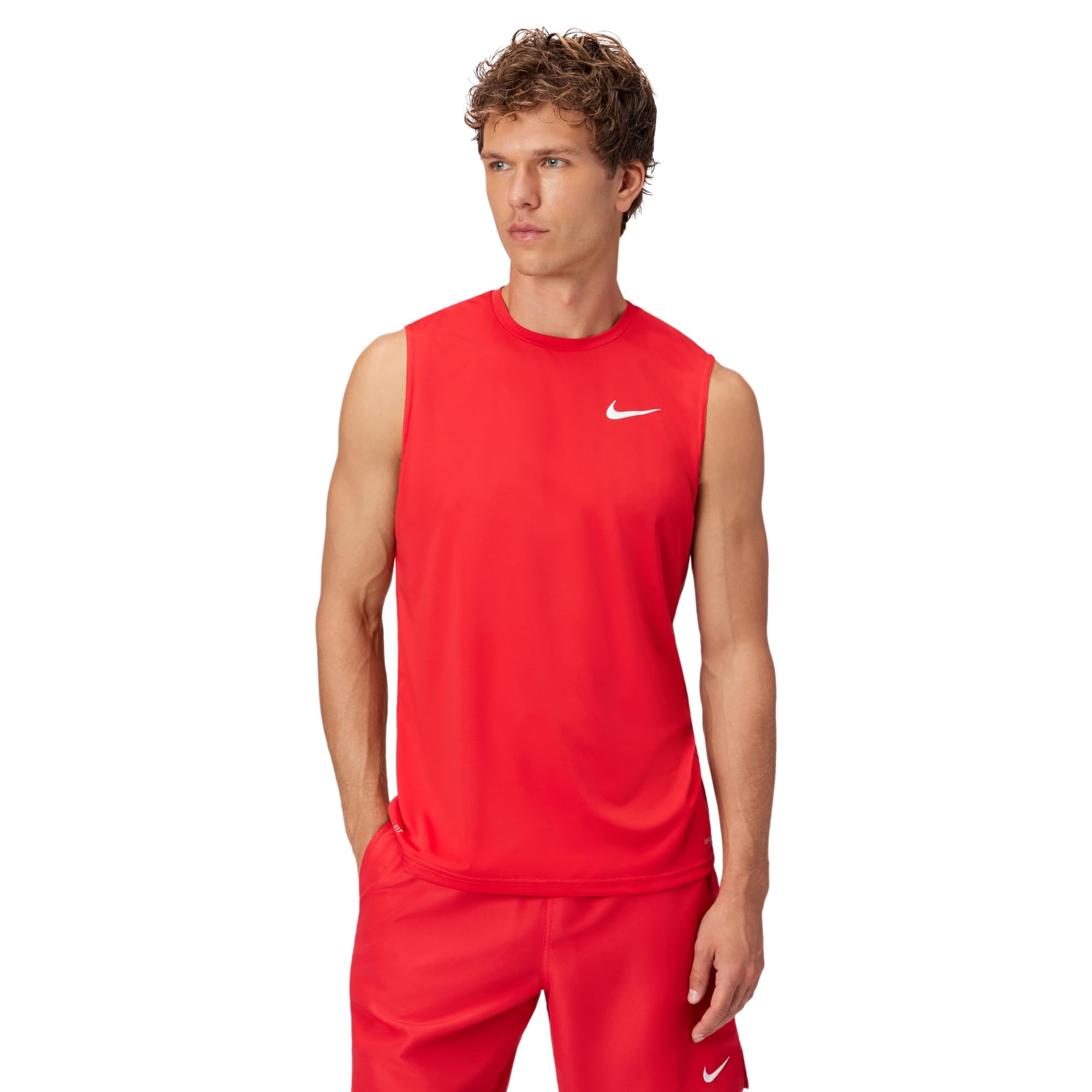 Camiseta Nike Hydroguar Estándar Para Hombre, Sin Mangas, Color Rojo, Talla L