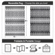 thumbnail image 2 of Alfombra exterior DiiKoo 183 x 274 cm impermeable y reversible para patio, 2 of 6