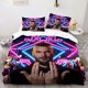 thumbnail image 1 of Jul Neon City Concert Fitted Sheet - Printed Duvet Cover Set Soft and Comfortable Breathable and Skin-Friendly Bedding Suitable for Bedroom and Living Room Deco, 1 of 1