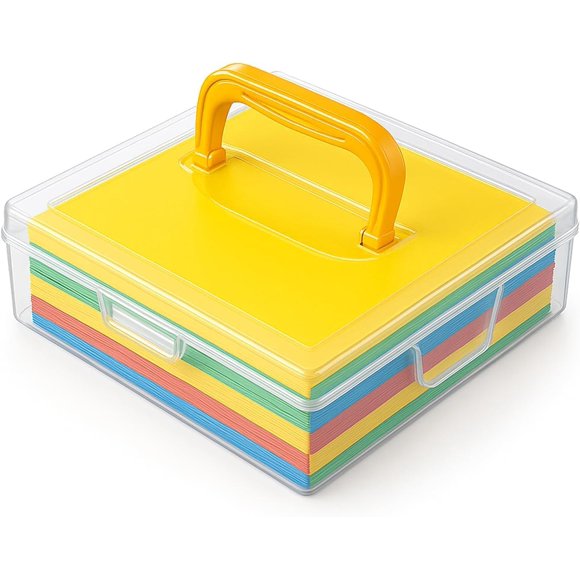 Caja de almacenamiento para papel de origami JapanBargain 16x16 cm transparente