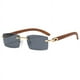 thumbnail image 1 of Trendy Men's Frameless Rectangle Sunglasses with UV400 Protection, 1 of 5