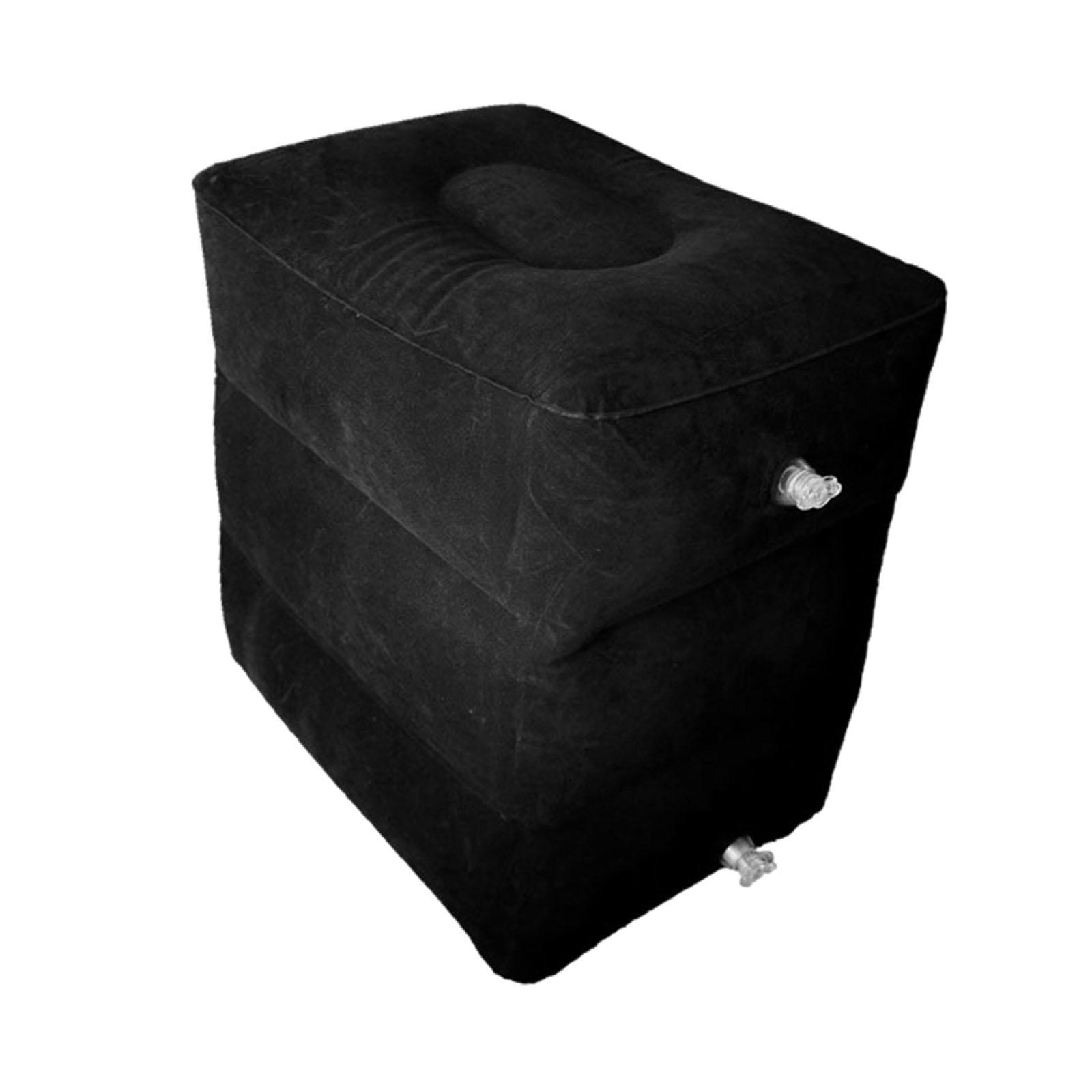 Bothyi - Reposapiés Almohada Oficina Avión Tren Negro Camping Inflable Reposapiés Estera