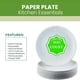 thumbnail image 4 of Plato de papel Perfect Stix de 9 pulgadas, paquete de 300, 4 of 6