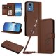 thumbnail image 1 of Funda Cartera Trébol para Motorola Moto G 2024 5G con Ranuras Tarjetas y Carga Inalámbrica Marrón, 1 of 6