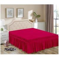 Aladdins Shop - Faldon Para Cama 1,5 Plaza Color Rojo