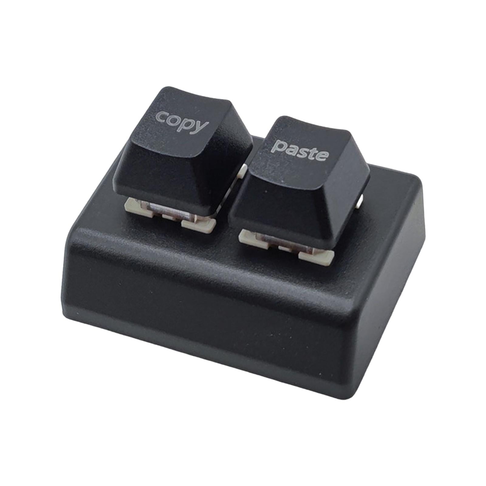 Bothyi - Copiar Y Pegar Teclado De 2 Teclas Interruptores Rojos Usb Mini Teclado De 2 Teclas Para Dibujar Negro