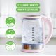 thumbnail image 3 of Hervidor eléctrico GreenLife de cristal de 1,7 litros con caño filtrado, color rosa, 3 of 6