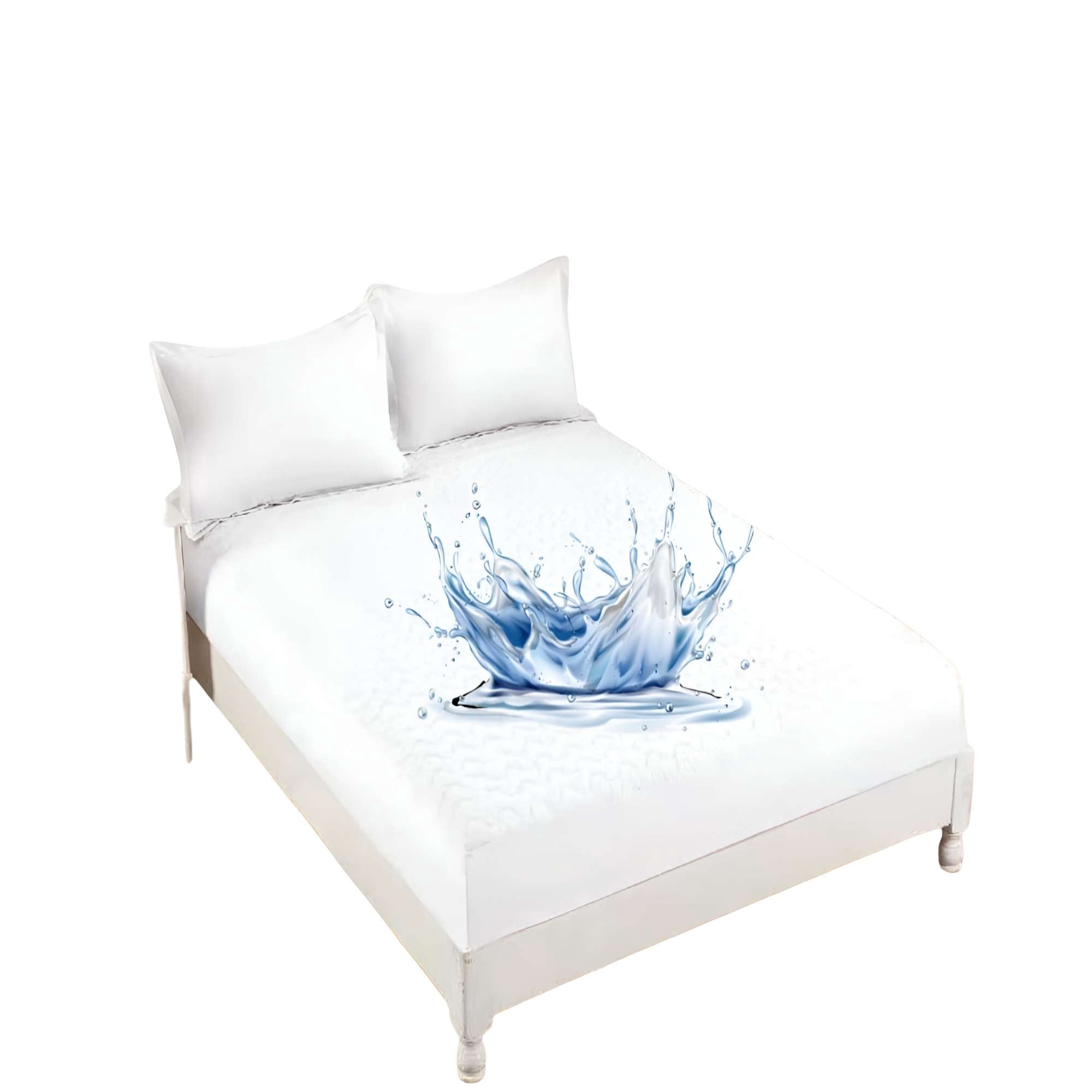 Genérico - Cubrecolchon Impermeable King Blanco