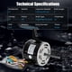 thumbnail image 3 of Motor del ventilador del horno Fancat 60L21 1/3 HP 115 V 1075 RPM, 3 of 6