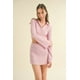 thumbnail image 2 of Saronite Conjunto de Minifalda y Top Corto Elástico sin Costuras con Mangas Acampanadas y Tejido Waffle Casual Basics, Rosa (para Mujer), 2 of 2