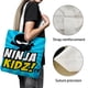 thumbnail image 3 of Ninja Kids Bolso de tela con estampado de lienzo para mujer, bolsa de compras reutilizable y estética, con cremallera interior, regalo para mujer, 35 × 40 cm., 3 of 6