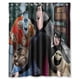 thumbnail image 1 of Cortina de ducha de Hotel Transylvania, juego de cortinas de baño con ganchos, tamaño 60 x 72 pulgadas, 1 of 3