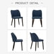 thumbnail image 4 of Sillas de Comedor COLAMY Juego de 2 en Cuero PU Azul con Patas de Madera, 4 of 5