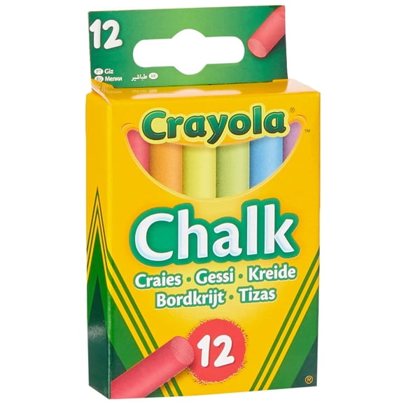 Tizas Crayola Antipolvo 12 Colores No Tóxicas
