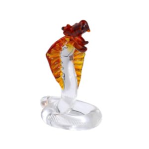 Magideal - Estatua Decorativa De Serpiente De Cristal Pequeña, Decoración Del Año De La Serpiente China, Recuerdo En Miniatura Para Mascotas De Té, Accesorios Pa Amarillo