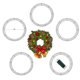 thumbnail image 1 of Marco de guirnalda para bicicleta, jardín, 45 cm, alambre verde navideño, paquete de 5, 1 of 7
