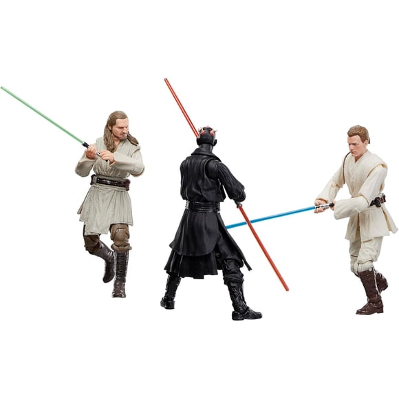 Star Wars Black Series 3 Figuras Qui Gon Jinn Darth Maul Obi Wan 15 Cm