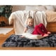 thumbnail image 4 of Alfombra Bajada De Cama Peluda 160x60cm 3cm Suave - Norplat Gris Oscuro Y Negro Liso, 4 of 8