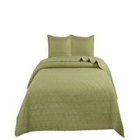 Genérico - Cubrecamas Quilt 2 Plazas Con Pompones C2