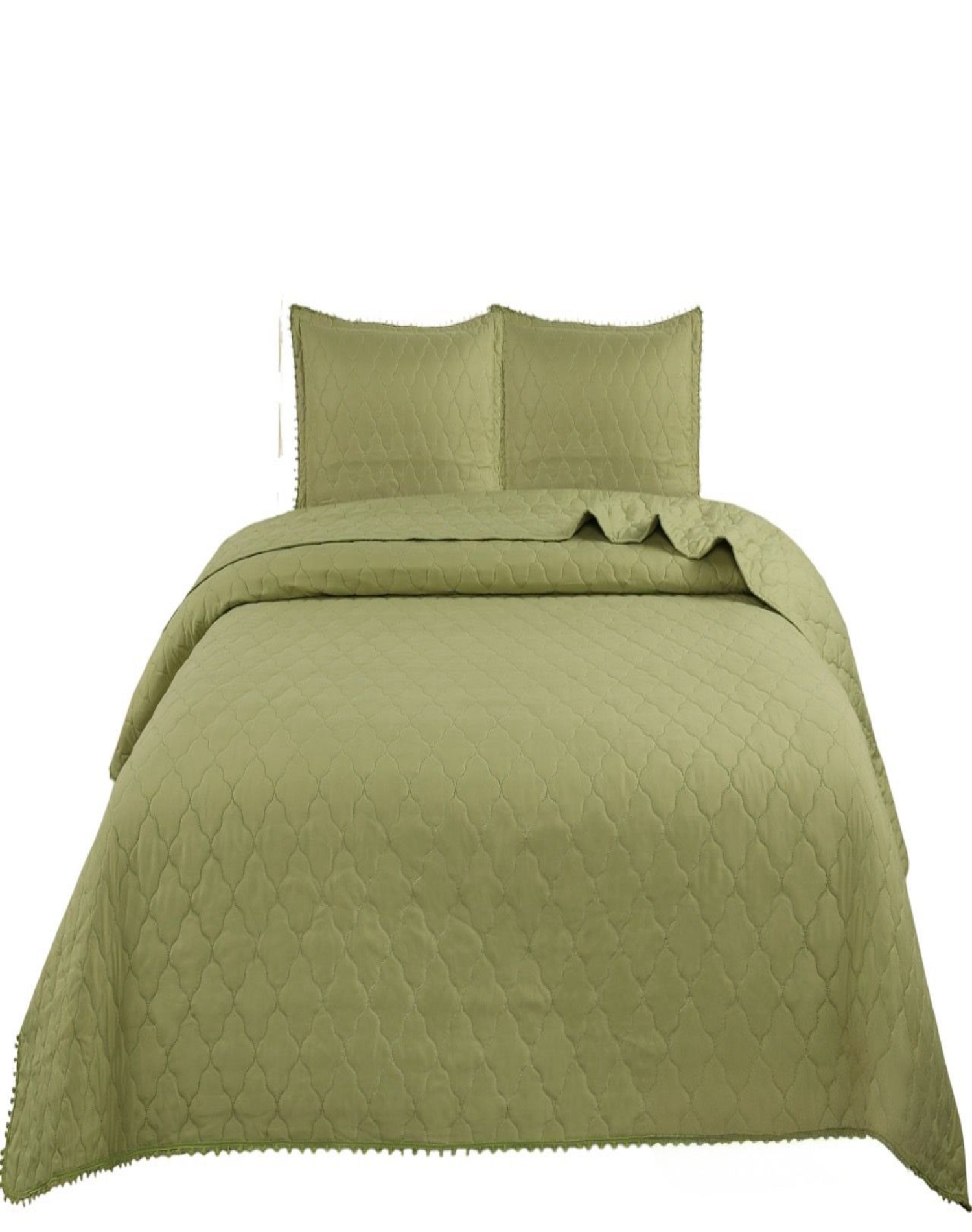 Genérico - Cubrecamas Quilt 2 Plazas Con Pompones C2