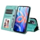 thumbnail image 5 of Funda tipo cartera FOXDOCK para Xiaomi Poco M4 Pro 5G , diseño girasol en relieve, cuero PU, cierre magnético, soporte y tarjetero, 5 of 5