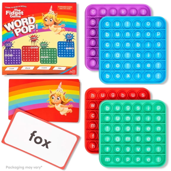 Juego interactivo The Fidget Game Word Pop CVC Words