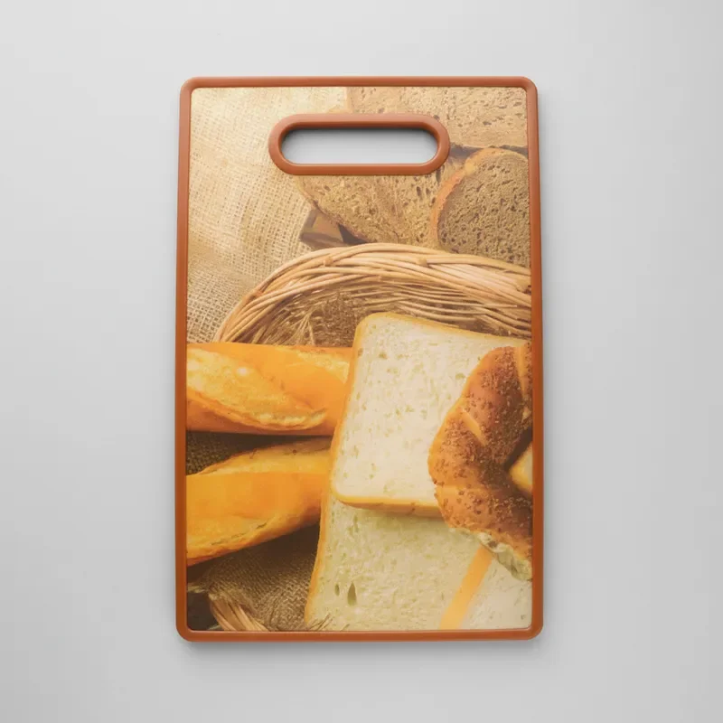 Genérico - Tabla De Picar Plástica Para Cocina Con Diseño De Panes 37x23cm