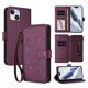 thumbnail image 1 of Funda Cartera Mariposa para [iPhone 14] con Soporte y Cremallera Violeta, 1 of 6