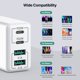 thumbnail image 2 of [Cargador] Cargador de pared USB C de 40 W y 4 puertos PD+QC para iPhone y Samsung, 2 of 7