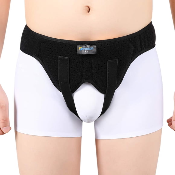 Cinturón Tenbon para hernia inguinal para hombres y mujeres - Negro