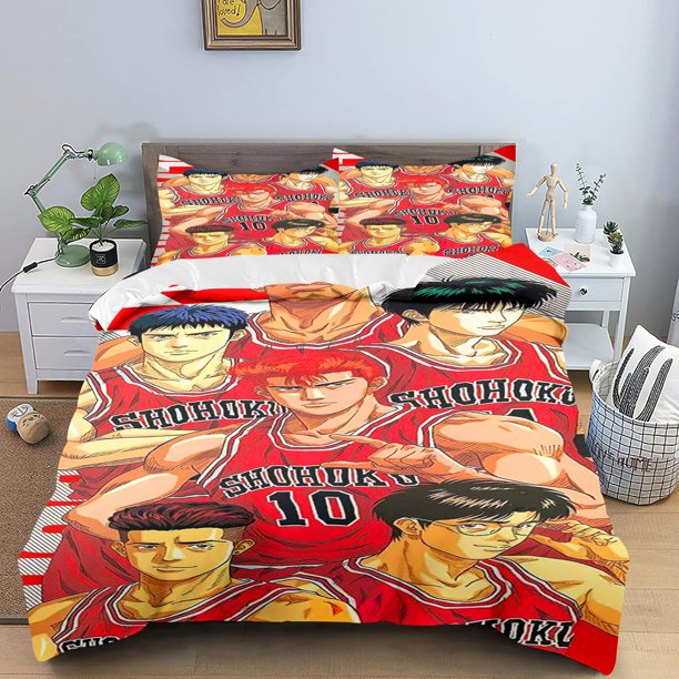 Basketball 3D Print Slam Dunk Bedding Set Polyester Cute Decor Comfortable Set Teenager Children Soft Breathable Bedding
